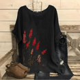 thumbnail image 2 of Birdeem Blouses pour Femmes T-Shirt Décontracté Imprimé Mode Manches Courtes en Coton et Lin, 2 of 12