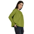 thumbnail image 2 of Moomaya Victorian Style Lace Top For Women Long Sleeves Casual Plain Tunic, 2 of 7