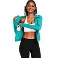thumbnail image 3 of NELEUS Womens Hooded Athletic Jackets Zip Up Yoga Workout Jacket Slim Fit With 2 Inner Pockets,Light Green,US Size S, 3 of 9