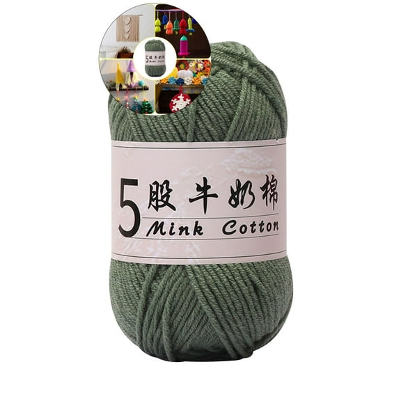 WNFJR 5 Strands Blend Milk Yarn Knitting Wool - Woolen Yarn Hand Spinning Fibre Wool Yarn Crochet Yarn for Colorful Craft DIY Handcrafts Materials