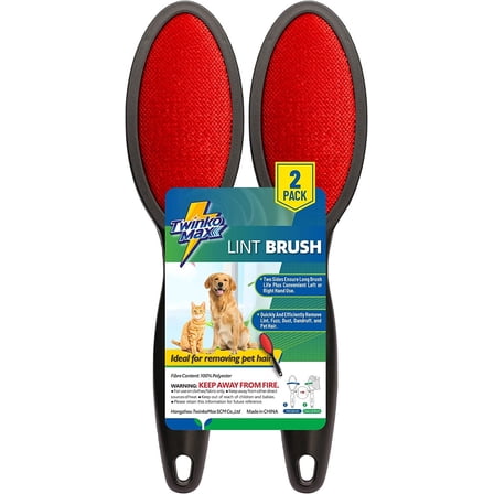 Lint Brush, Lint Remover, Pet Hair Remover, Clothes Brush, Magic Lint Remover Brush, Sheet and Carpet Cleaning Brush, 2-Sided and Reusable, No Need Lint Roller Refill.