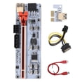 thumbnail image 2 of Thinsony PCI-E 1x to 16x Adapter Card with LED Indicators Expansion Board High Speed 6pin Power Port PCI-Express Converter Extender Red, 2 of 6