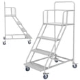 thumbnail image 3 of golytefs 4 Steps Industrial Rolling Step Ladder 445LBs Capacity W/ Wheels for Home Office, 3 of 9