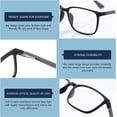 thumbnail image 3 of BLUEMOKY Blue Light Reading Glasses for Men, Sport Square Reader, Computer Glass, 3 of 6