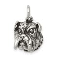 thumbnail image 1 of Sterling Silver Antiqued Bull Dog Charm, 1 of 3