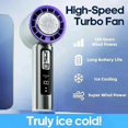 thumbnail image 2 of Portable Handheld Turbo Fan 100 Wind Speeds Adjustable Mini Personal Fan Battery Operated Electric Eyelash Fan, 2 of 5