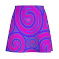 thumbnail image 5 of Mini Skirt for women Psychedelic Trippy Hippy Skirt Retro Swirl Print Street Style Casual A-line Ski, 5 of 7