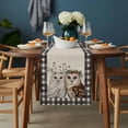 thumbnail image 2 of Cute Owls Table Runner - 70 Inch Long, Kitchen Dining Table Runner Dresser Scarves, Winter Animals Berry Vintage Black Plaid Beige Farmhouse Decor for Coffee Tables Wedding Party Banquet, 2 of 8