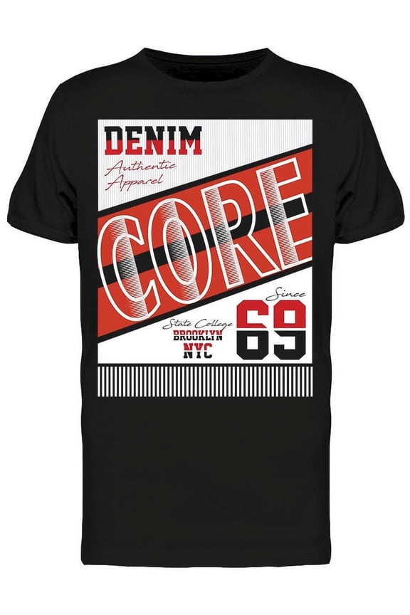 Modern Design Denim 69 T-Shirt Men -Image by Shutterstock, Male x-Large