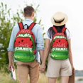 thumbnail image 4 of Yiaed Watermelon Hello Summer Print Print Laptop Backpack Travel Canvas Backpack Vintage Aesthetic Backpack for School Knapsack Backpack Backpack for School-Small, 4 of 5