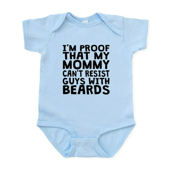 CafePress - Mommy Cant Resist Guys With Beards Body Suit - Baby Light Bodysuit, Size Newborn - 24 Months