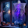 thumbnail image 5 of MIAOMIAOCC Halloween Decorations Outdoor, 2 Pack Hanging Light Ghost Spooky Skeletons Decor Supplies, Haunted Creepy House Halloween Flying Decoration with Yard Tree Porch Garden Party Indoor Décor, 5 of 5