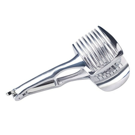 

Kitchen Gadgets Handy Stainless Steel Onion Holder Potato Tomato Slicer Vegetable Fruit Cutter Safety Cooking Tools Accessories