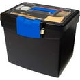 thumbnail image 3 of Storex Plastic File Storage Box with XL Storage Lid, Fits Letter-size Paper, Black/Blue, 3 of 3