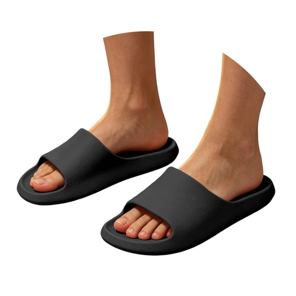 ibiyuan Slippers for Women Indoor and Outdoor Jelly Slides for Women Quick Dry Summer Shoes for Women 2026 Non Open Toe Womens Sandals Wide Width Rubber Sole