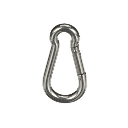 Attwood 12415L3 Marine Carabiner — Spring-Loaded Closure, Stainless Steel, 575-Pound Max Safe Load, 5/16-In. x 3 1/8-In. Long