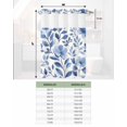 thumbnail image 6 of No Hook Shower Curtains with Snap in Liner, Blue Floral Spring Waterproof Fabric Shower Curtain, Watercolor Elegant Flower Summer Double Layers & See-Through Top Window Bathroom Curtains 60''x72'', 6 of 6