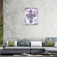 thumbnail image 5 of Christian Cross Wall Art Purple Flower Cross Hummingbird Pictures Wall Decor Religious Inspirational Canvas Painting Print Catholic Decor Artwork for Office Bathroom Bedroom Living Room Church 12"x16", 5 of 6