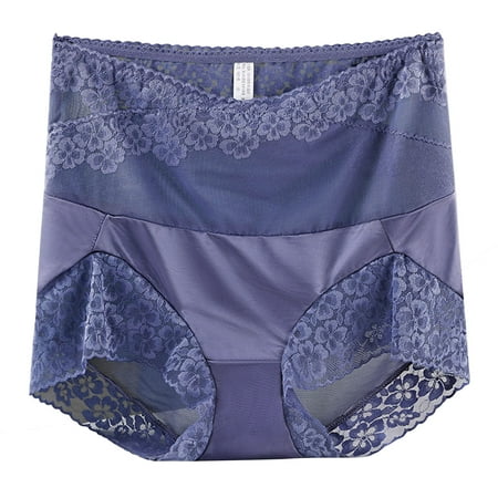 

Ladies Waist High Waist Lace Mesh Waist Slim Thin Underwear