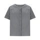 thumbnail image 4 of TaTaai Women's short sleeve crew neck top, linen cotton fabric, solid color, button cuffs, cutout detail, pullover style, casual loose fit, soft breathable, ideal for daily outings Gift, 4 of 7
