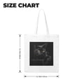 thumbnail image 2 of Lightweight Thin Tote Bags, Staring Black Cat Canvas Tote Bag, Small Reusable Grocery Bags for Daily Use, 2 of 9