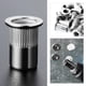thumbnail image 5 of Tuercas remachables de acero inoxidable, cabeza plana con inserto roscado, surtido, 5 of 5