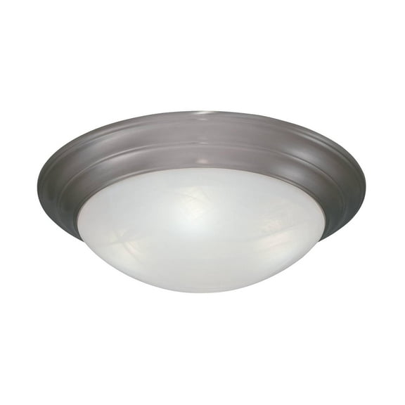 Designers Fountain 1245S-PW Lunar Small Flushmount in Pewter finish with White Alabaster glass