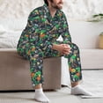 thumbnail image 6 of KLL Dinosaur Plays Soccer Sleepwear Mens Flannel Pajamas,Long Cotton Pj Set, 6 of 7