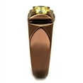 thumbnail image 4 of Luxe Jewelry Designs Women's Coffee light Plated Stainless Steel Ring with CZ Stone - Size 10 (Pack, 4 of 4