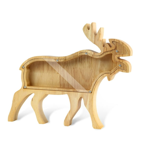 for Kids Personalized Coin Bank for Kids Custom Animals Wooden Piggy Bank with Name Engraved Money Box Wooden Bank Birthday Gift for Child Girls Boys.