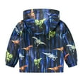 thumbnail image 3 of Otqutp Toddler Boys Girls Cartoon Print Zip Jacket Hooded Trench Lightweight Kids Windbreaker Coats Cute Outdoor Clothes, 3 of 8