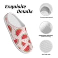 thumbnail image 5 of Disketp Watermelon Women's Men's Slippers Plush Slip-On House Slipper for Winter Indoor Soft Cushion Non-slip Fluffy Slides Slippers-46/47, 5 of 7