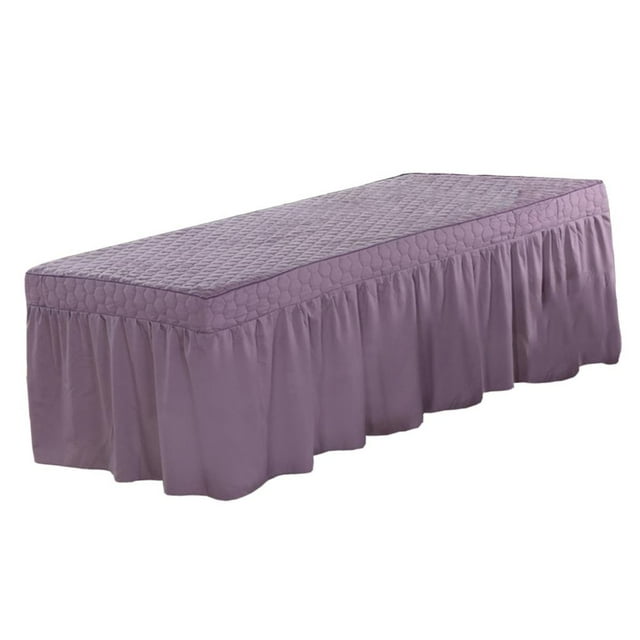 de Cubierta de Belleza Diseñado con Orificio de Respiración Facial Bolsillo Lateral para 190x80cm Púrpura BLESIY Hoja de cenefa de mesa de masaje