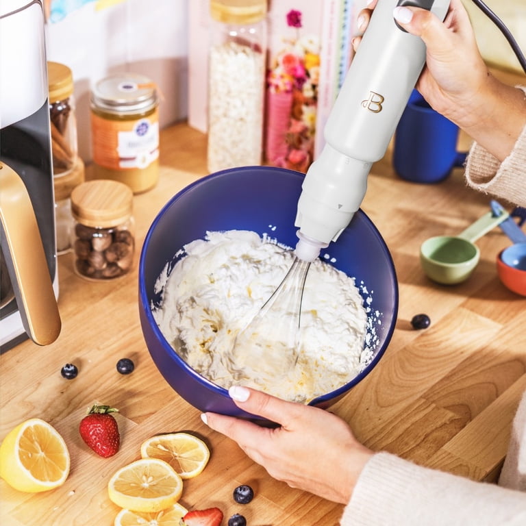 Beautiful 2-Speed Immersion Blender with Chopper & Measuring Cup
