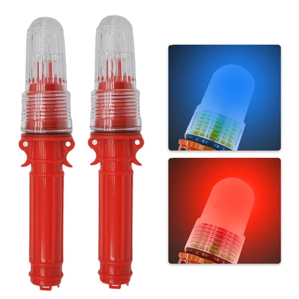 2 uds lámpara de baliza luz de pesca impermeable de plástico para artes de pesca (rojo azul)