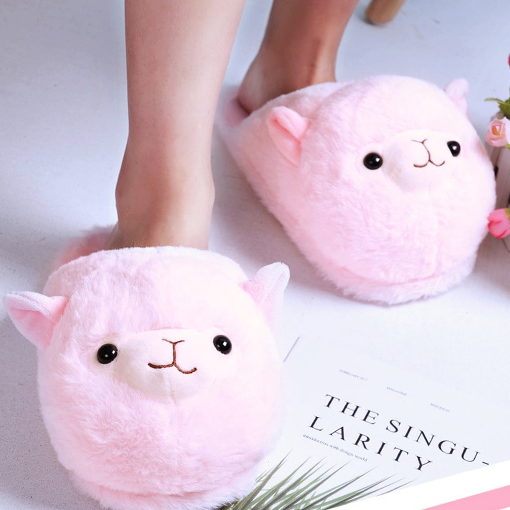 Amazon.com: Plush Slippers for Women, Stuffed Animal Alpaca Slippers | Cute  Rainbow Llama Plush Slippers | Alpaca Plush Home Shoes | Fluffy Girls  Slippers : Clothing, Shoes & Jewelry