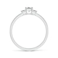 thumbnail image 2 of ANGARA Natural 3 Stone Diamond Promise Ring in 14K White Gold for Women (Size-3.5mm| Color-I-J| Clarity-I1-I2) | April Birthstone, Anniversary, Jewelry Gift for Women | Natural Diamond Ring, 2 of 7