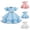 Blue, variant on ATOGUTA Dress for Girls Elegant Dress Short Sleeve A-Line Floral Midi Party Special Occasion Size 1T-9, White