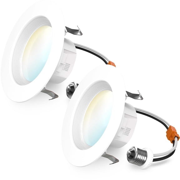 Sunco 2 Pack 4 Inch Retrofit LED Recessed Lights, 5CCT, 11W=60W, Dimmable