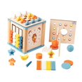 thumbnail image 2 of figatia Activity Cube Montessori Toy Girls Boys 6-12 Months Object Permanence Box Gift for Babies Children Drop Box Learning Cube Toy, 2 of 9