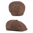 thumbnail image 4 of Lroveb Beret Hats for Men Acrylic Fiber Newsboy Cap Classic Vintage Cabbie Hat Elastic Flat Hat, 4 of 4
