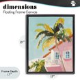 thumbnail image 4 of Stupell Industries Contemporary Pink House Palm Tree Black Floating Frame Canvas Art, 17 x 21, by The Prints Vibe, 4 of 8