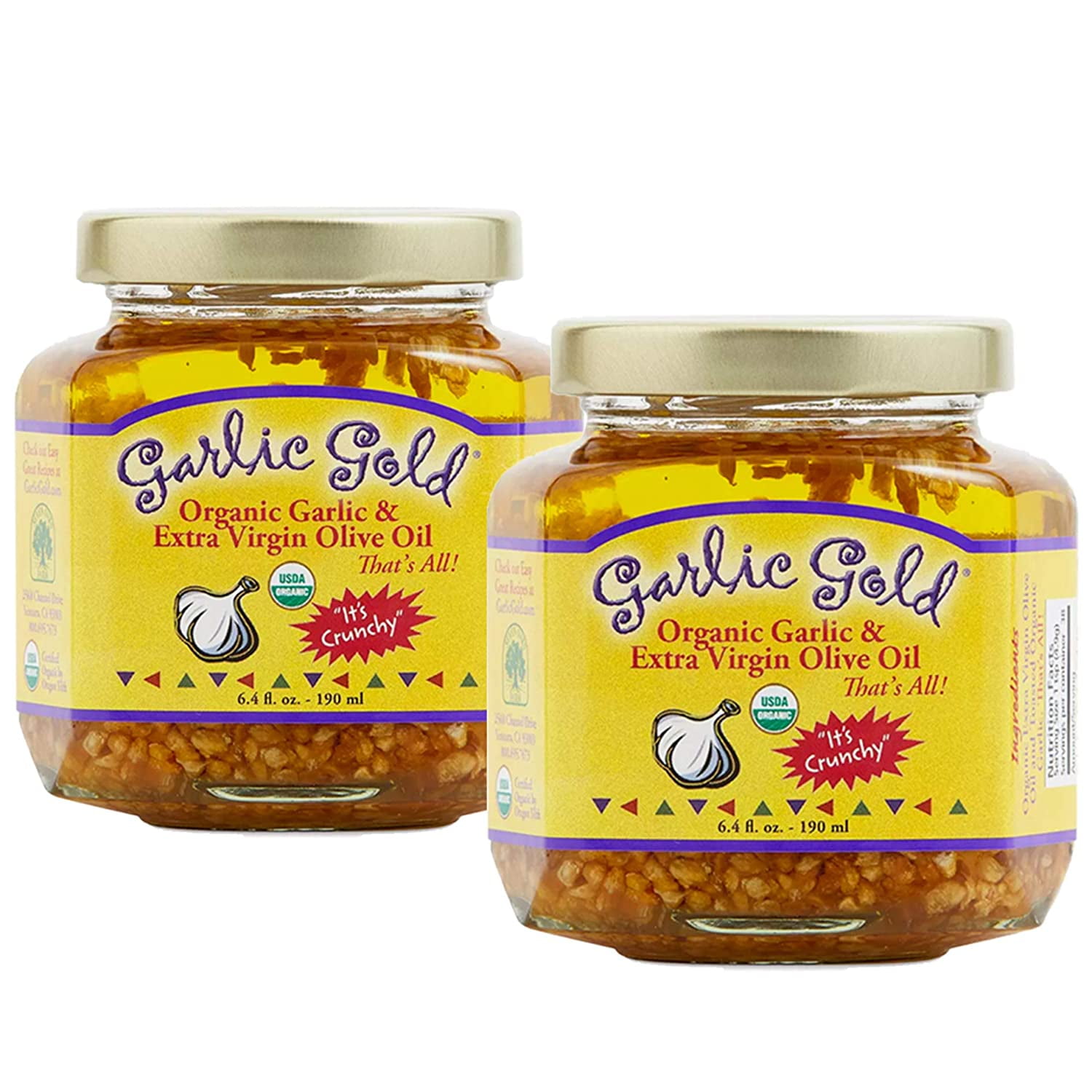 Garlic Gold USDA Organic Toasted Garlic Granules in Extra Virgin Olive