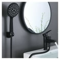 thumbnail image 3 of Matte Black Basin Faucet Single Handle Hot Cold Mixer With 3 Function Hand Showe Bathroom Washbasin Dual-Purpose Bath Faucet, 3 of 7