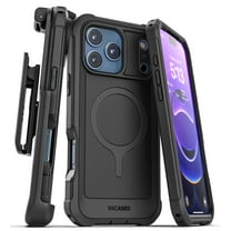 Encased for iPhone 17 Pro Max Case with Belt Clip (Falcon Series) Full-Body Case with Built-in Screen Protector and Phone Holster (Compatible with MagSafe) Black