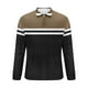 thumbnail image 5 of Blusa y camisa de manga larga con cuello vuelto para hombre, informal, holgada, con cremallera, a rayas, estampada, de poliéster., 5 of 5
