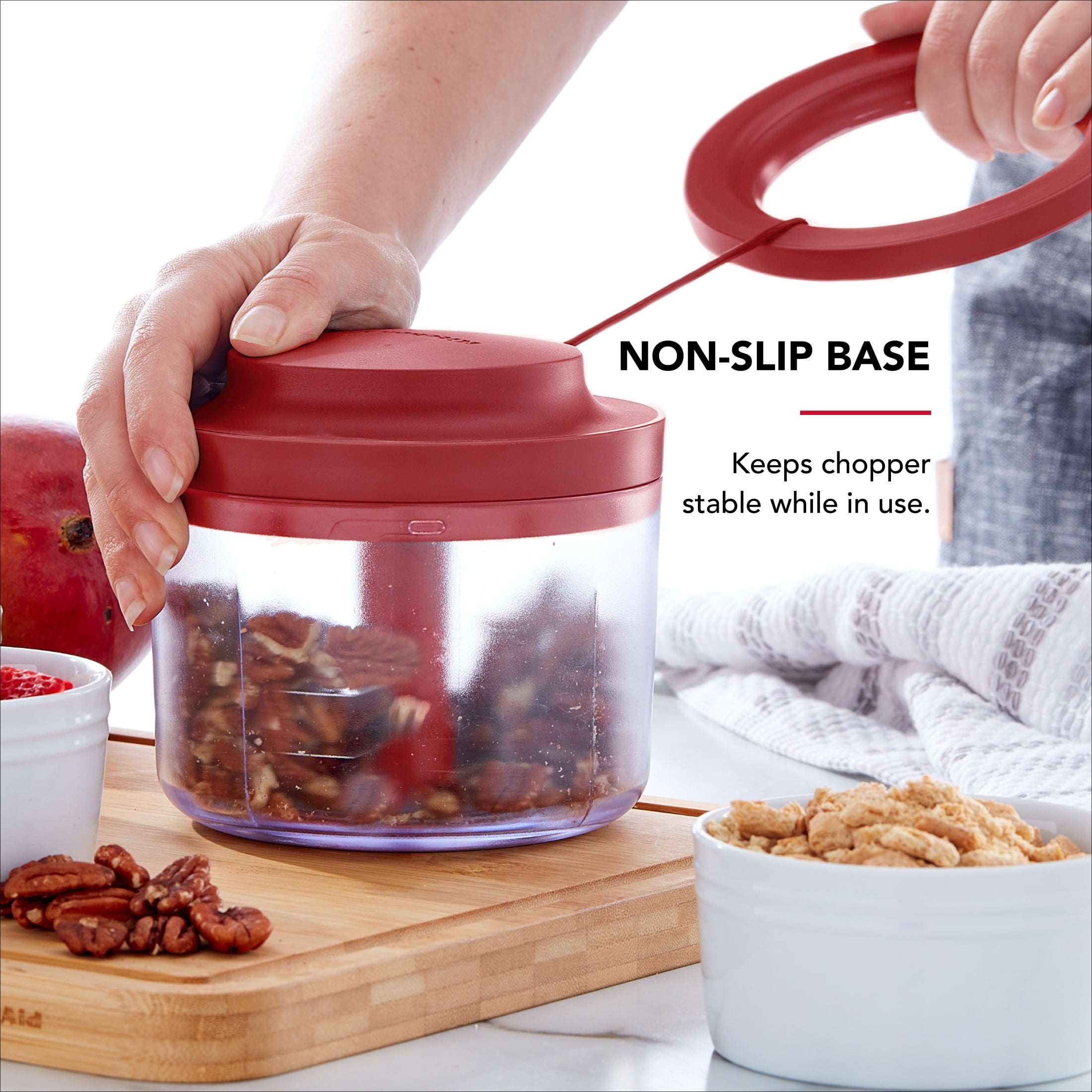 KitchenAid Manual Pull Food Chopper and Processor, Empire Red