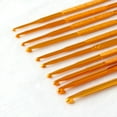 thumbnail image 6 of SIEYIO 10Pcs Golden Aluminum Double End Crochet Hook Knitting Needle Set Weave Craft, 6 of 8