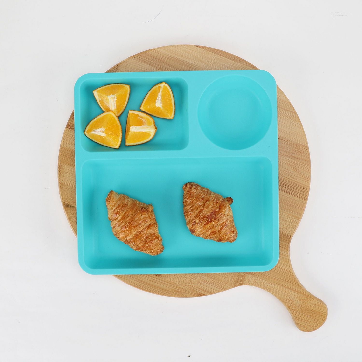 Mainstays Kids Teal Polypropylene Divided Plate 9.5 Inch 1pc