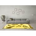 thumbnail image 3 of Ahgly Company Indoor Round Abstract Yellow Modern Area Rugs, 6' Round, 3 of 4